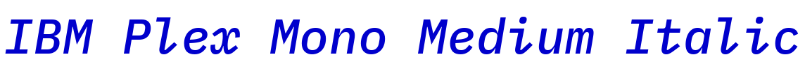 IBM Plex Mono Medium Italic font